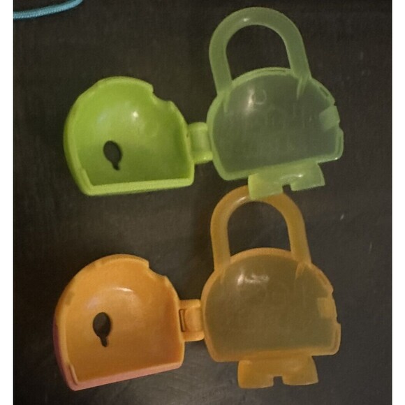Lot Of 2 Lock Stars Kids Pink /Orange & Green / Purple W/ 4 Keys Rare HTF Toys - Picture 8 of 9